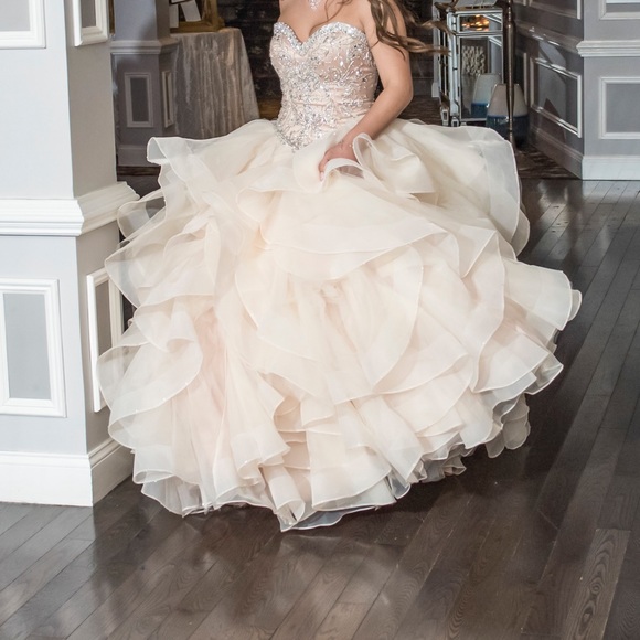 Mori Lee Vizcaya Ruffled Organza Ball Gown - Picture 2 of 8